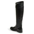 thumbnail image 3 of FSJ Women Classic Knee High Riding Boots Low Chunky Heels Round Toe Side Zipper Comfortable Flat Retro Casual Shoes Size 5.5 Black, 3 of 4