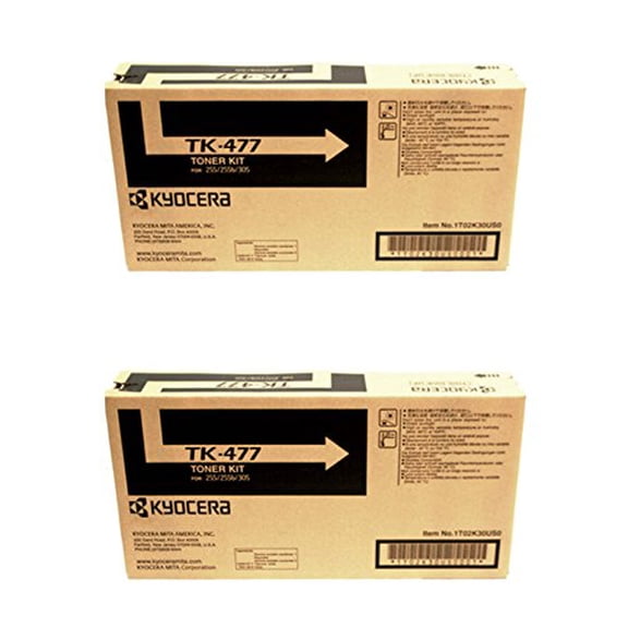 Cartucho de tóner KYOCERA TK-477 (TK477) negro, paquete de 2