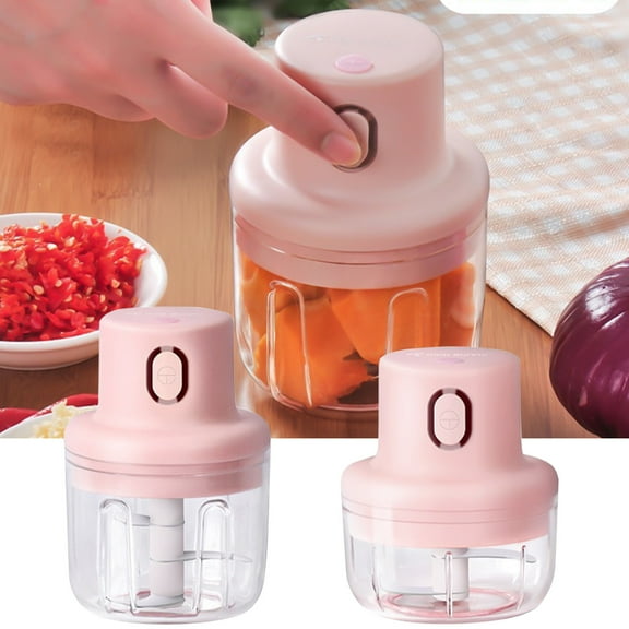Electric Garlic Chopper under $5! kkbbma Electric Garlic Grinder, Rechargeable Mini Food Chopper, Multifunctional Kitchen Gadget for Ginger and Herbs, Portable Baby Food Maker with USB Charging