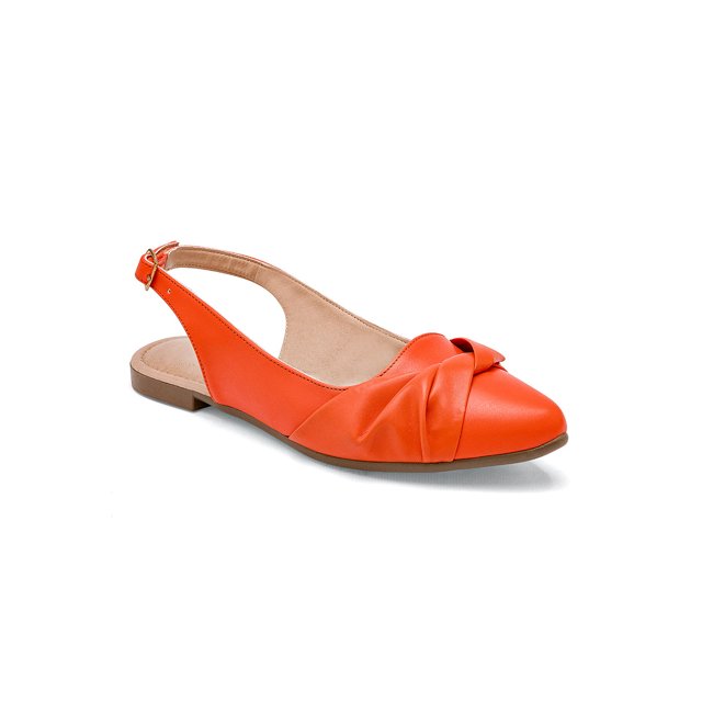 Flats puntales Exterior Sintético Color Naranja Para Mujer De RBBASICS