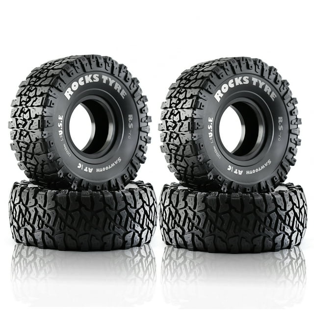 Amdohai Remote Control Crawler Rubber Car Tires 1.9inch 120*48mm 4pcs Replacement for Trax4 Axial Scx10