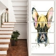 thumbnail image 1 of Watercolor Brown Dog Illustration - Contemporary Animal Art Canvas, 1 of 3
