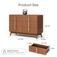 thumbnail image 2 of JOINICE,Mid Century Modern Dresser,6 Large Wooden Drawers for Bedrooms,Living Room,Hallway,Cherry, 2 of 7