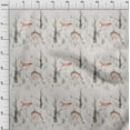 thumbnail image 4 of oneOone Cotton Cambric Orange Fabric Deer Sewing Craft Projects Fabric Prints By Yard 42 Inch Wide, 4 of 6