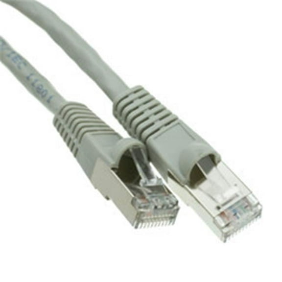 Cable Wholesale 10X8-52114 14 ft. Shielded Cat6 Gray Ethernet Patch Cable with Snagless & Molded Boot