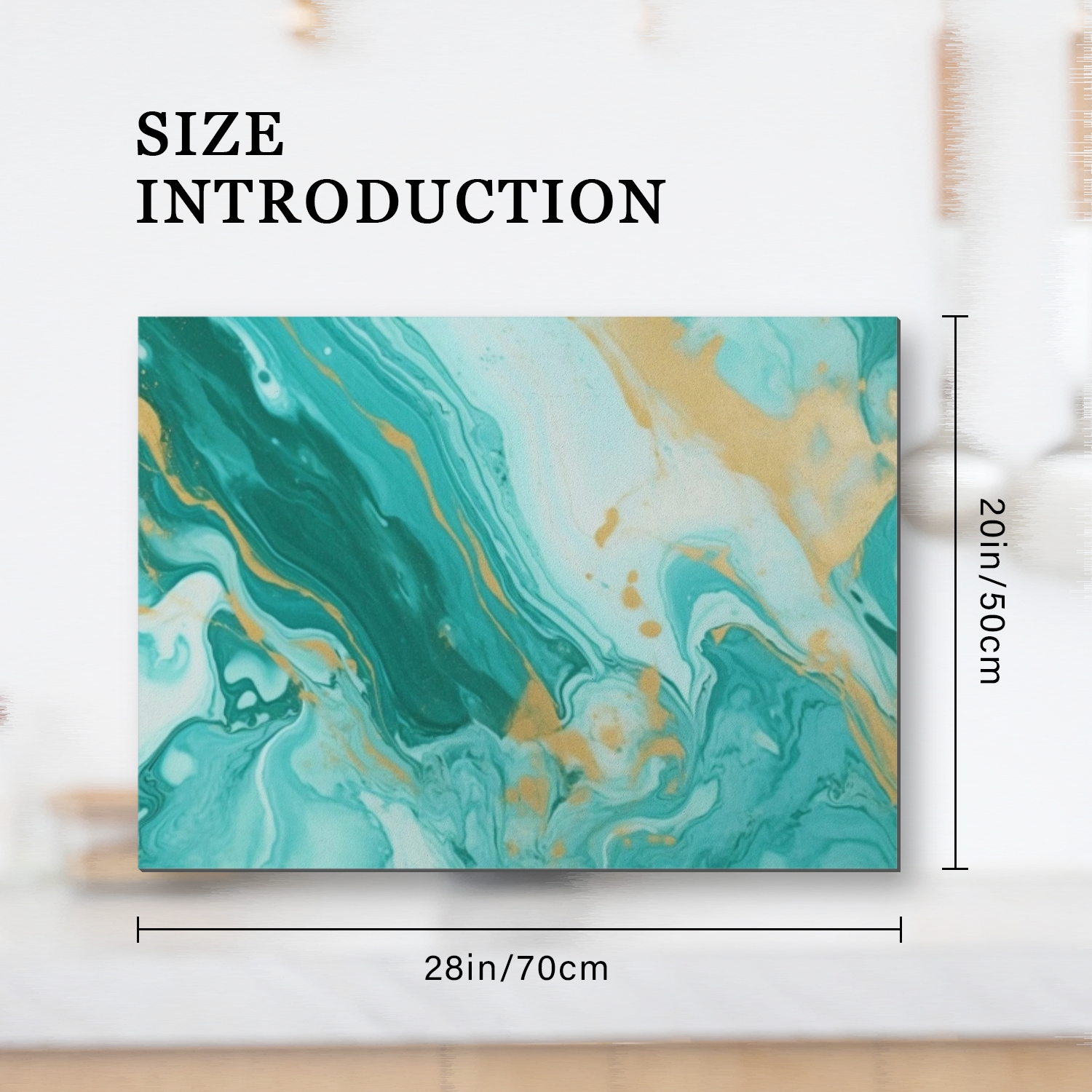 Cover for Stove Top Electric Flat Top, Abstract Marble Paint Oven Protector Mat, Glass Induction Cooktop Protector Mat, Blue Gold Range Cover for Kitchen RV (28×20 Inch)