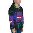 thumbnail image 3 of Gengar Teens Boys Girls Zip Up Hoodies 3d Print Long Sleeve Hooded Sweatshirt Jacket With Pocket Small, 3 of 8