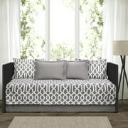 fffzzz Edward Trellis Geometric Polyester Daybed 39”x75” Gray 6-Pc Set