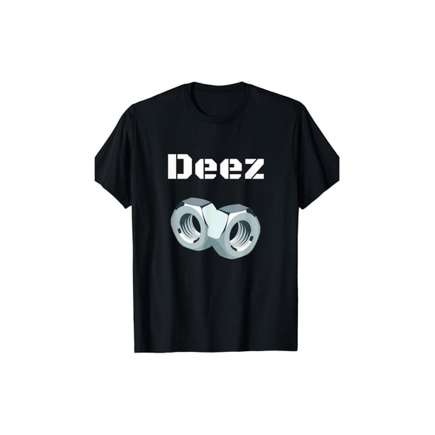 Camiseta Ootd 100 % algodón con el gráfico "Deez Nuts", informal, de cuello redondo y manga corta para hombre con diseño geométrico.