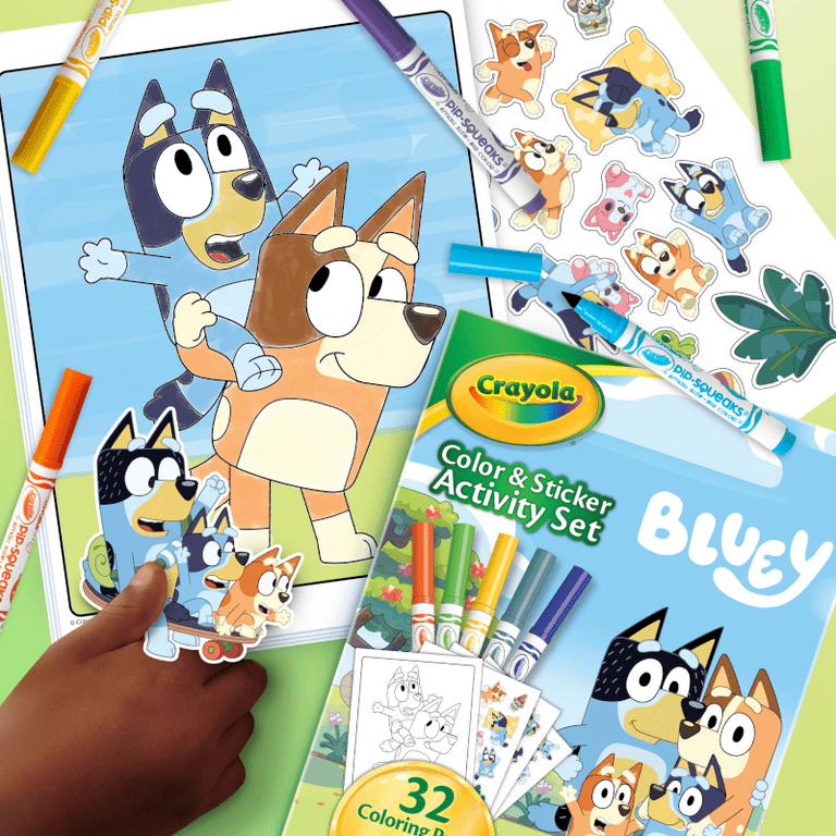 Crayola Bluey Carry Along Color & Sticker Activity Set with
