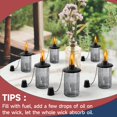 thumbnail image 4 of Antorchas para Exteriores FALBAWR de Vidrio Negro de 55" con Soporte de 3 Puntas y Capacidad de 473 ml, 4 of 7