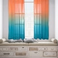 thumbnail image 2 of Curtain,U. S Home Textile Home 100 Inch Length Yellow and Grey Sheer Curtains 2 Panels Set Window Curtains for Bedroom Kitchen Decor,Bright Yellow and Light Gray, 2 of 9