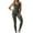 Dark Gray, variant on PXLKNZH Women Workout Yoga Jumpsuit Sleeveless Bodycon One Piece Scoop Neck Exercise Romper Seamless Leggings JumpsuitsBlack,L