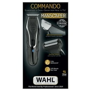 Wahl Commando Cordless Rechargeable Manscaper Wet/Dry Trimmer - Body Groomer for Men, Black 3024497