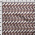 thumbnail image 3 of oneOone Tissu Jersey Viscose Style Arbre Imprimé Ikat BTY 60 Pouces de Large, 3 of 5
