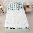 thumbnail image 4 of Manfei Dreamy Princess Bows Zipper Full Size Comforter Sets with Fitted Sheet and 2 Pillowcases,Fashion Bowtie Floral Zipper Bedding Set,Reversible,4 Pieces, 4 of 7