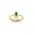 thumbnail image 2 of Pure Elegance Marquise Cut Halo Green Emerald Engagement Ring, 14K Yellow Gold Plated, 2 ct, 2 of 2