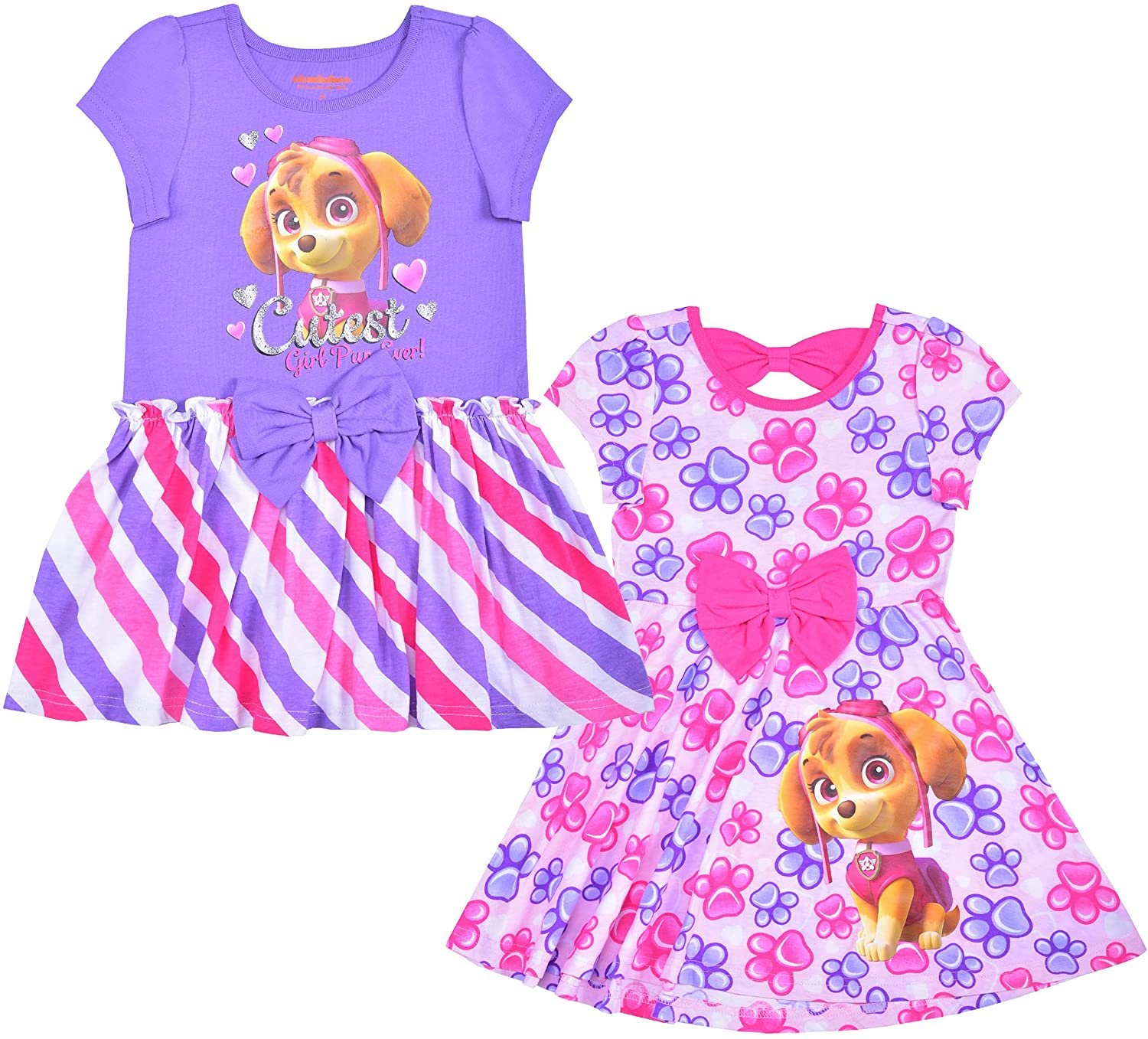 Nickelodeon Girls' Little 2 Pack Paw Patrol Dresses