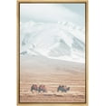 thumbnail image 3 of PixonSign Framed Canvas Print Wall Art Humpback Camels in Red Canyon Nature Wilderness Photography Realism Contemporary Landscape Colorful Pastel for Living Room, Bedroom, Office - 24"x36" Natural, 3 of 5