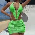 thumbnail image 4 of Bañador Floral 3D de una pieza para mujer, traje de baño Sexy de Corea, rojo y azul, ahuecado, entrecruzado, plisado, Monokini, espalda abierta, 4 of 5