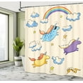 thumbnail image 5 of Ambesonne Unicorn Shower Curtain, Pastel Flying Pony Art, 69"Wx84"L, Multicolor, 5 of 5