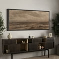 thumbnail image 3 of Large Framed Canvas Print Vintage Ocean Waves Under Moody Sky - Classic SeascapeWall Art Decorative Ready to Hang Painting for Living room Bedroom 60x30 inches Black Frame, 3 of 9