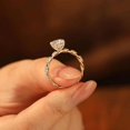 thumbnail image 2 of vylahjewellery Elegant Valentine Day Gift Pave Ring 14K Vermeil Yellow Gold Vine Twist Band with Sparkling Side Accents Hidden Halo Bridal Wedding Anniversary Ring for Her, 2 of 5