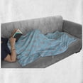 thumbnail image 6 of Hippo Soft Flannel Fleece Throw Blanket, Nursery Pattern with Hippo Girl Walking with Umbrella on a Rainy Day, Cozy Plush for Indoor and Outdoor Use, 50" x 70", Grey Pink Sky Blue, by Ambesonne, 6 of 6