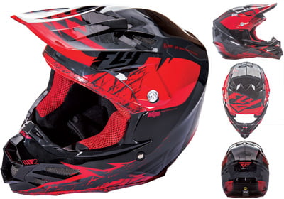 Fly F2 Carbon MIPS MX Motocross MTB Adult Helmet Retrospec Red/Hi-Viz 