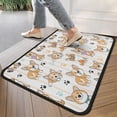 thumbnail image 4 of Cartoon Corgi Door Rugs,Washable Non Slip Door Mats Indoor,Decorative Door Mats,Entry Mat Indoor for Entrance,Bedroom,Kitchen,Bathroom,30"x17", 4 of 6