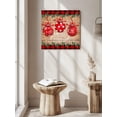 thumbnail image 6 of Wall Art Prints, Christmas Framed Canvas Prints for Bedroom Living Room Bathroom Office, Xmas Balls Snowflakes Trees Red Plaid Wooden Gallery Wrap Wall Art Poster for Gifts Home Decor 24"x24", 6 of 9
