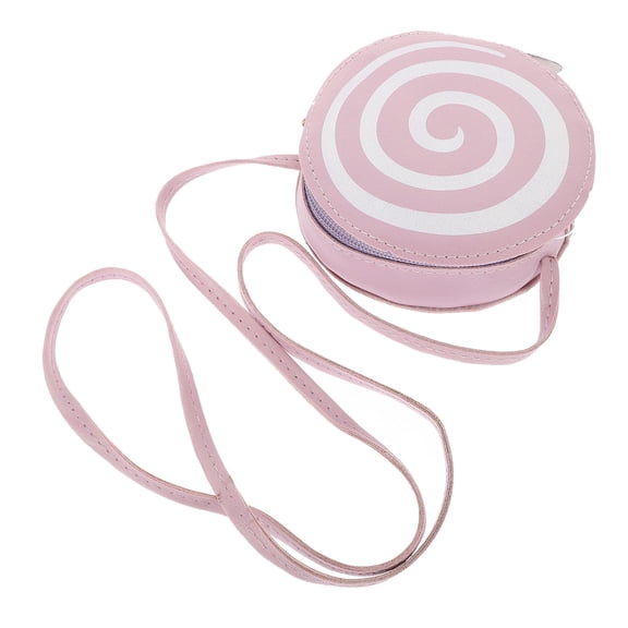 WHAMVOX 1Pc Woman Shoulder Bag PU Material Purple Round Shape Perfect for Beach Party Shopping