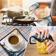 thumbnail image 4 of Blue Gold Marble Pattern Kitchen Oven Mitt and Pot Holder Sets 4 Pcs for Baking, Cooking and Grilling, Heat Resistant Up To 392 °F, 4 of 7
