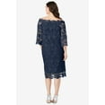 thumbnail image 2 of Roaman's Women's Plus Size Off The Shoulder Lace Dress, 2 of 5