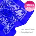 thumbnail image 3 of Basico 100% Cotton Head Wrap Bandanas 12 Pack, 3 of 8