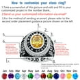thumbnail image 3 of Custom Class Rings Fully Personalized Class Rings for Men Gold Plated Class Rings Sterling Silver Rings Men's Class Rings Class Rings for Men High School Size 5-15 College Rings for Men, 3 of 10