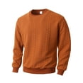 thumbnail image 5 of Mens Sweaters Casual Cable Knit Pullover Sweater Orange M, 5 of 8