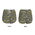 thumbnail image 5 of Lsque Modern Yellow Excavator Printed Women's Running Shorts with Liner Pockets,Elastic Quick Dry Workout Athletic Gym Yoga Shorts,Womens High Waist Shorts-XX-Large, 5 of 9