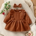 thumbnail image 2 of ZPYESWOW Girls Christmas Dress Size 7 Girls Maxi Dress Toddler Christmas 2t Black Outfit Girls' Clothing Sets Baby Clothing 5 Dollar and Under Gifts, Brown 0-3 Months, 2 of 7