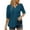 A01 Dark Blue, variant on Cute Shirts For Women V Neck Short Sleeve Solid Colod Classic Dressy Casual T Shirts Comfy Summer Basic Blouses Vacation Clothes Army Green M