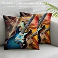 thumbnail image 3 of Nawypu  Magic Electric Guitar Music Rustic Farmhouse Decorative Throw Pillow Cover Square Cushion Case for Home Sofa Couch Decoration, 3 of 5