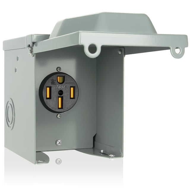 Caja de toma de corriente para vehículos recreativos BEBOBLY, 50 amperios, 125/250 V, NEMA 14-50R UL