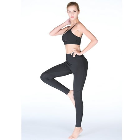 Women's 2PCS Sports Bra Pants Set Yoga Wear Leggings Tights Crop Top Two Piece Outfits Long Trousers Tracksuits
