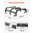 thumbnail image 3 of KFFKFF Overland Truck Bed Rack, 51.2-65.4 in Width, Adjustable Overland Bed Cargo Rack with Sidebar, 900 lbs Static Capacity, Compatible with Mid-Size Trucks Tacoma, 3 of 9