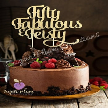 Fifty Fabulous and Fiesty Cake Topper