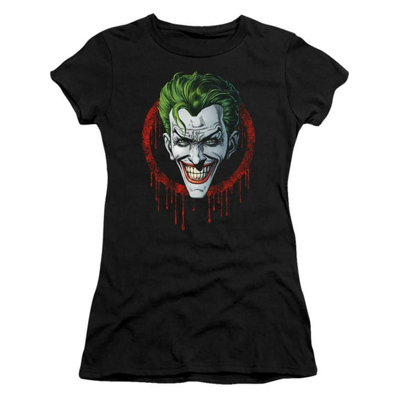 Batman Joker Drip S/S Junior Women's T-Shirt Sheer Black