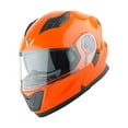 thumbnail image 2 of 1Storm New Motorcycle Bike Modular Full Face Helmet NOLED901 Dual Visor Sun Shield: Glossy Orange, 2 of 9