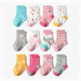 thumbnail image 2 of HCNTES Baby Girls Boys Cute Socks Toddlers Kids Crew Soft Socks Spring Summer Breathable Socks for Children(Z01-K,1-3 Years), 2 of 4