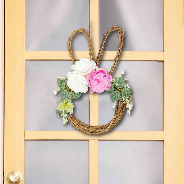 de Pascua guirnalda colgante de pared ornamento Pascua colección regalo guirnalda floral artificial para puerta de entrada al aire libre