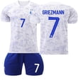 thumbnail image 1 of Uniforme de la selección nacional de la Copa del Mundo, camiseta de Francia, traje de uniforme de fútbol personalizado para niños, uniforme de entrenamiento para hombres y mujeres, Mba Peshalejos 7mo, 1 of 1